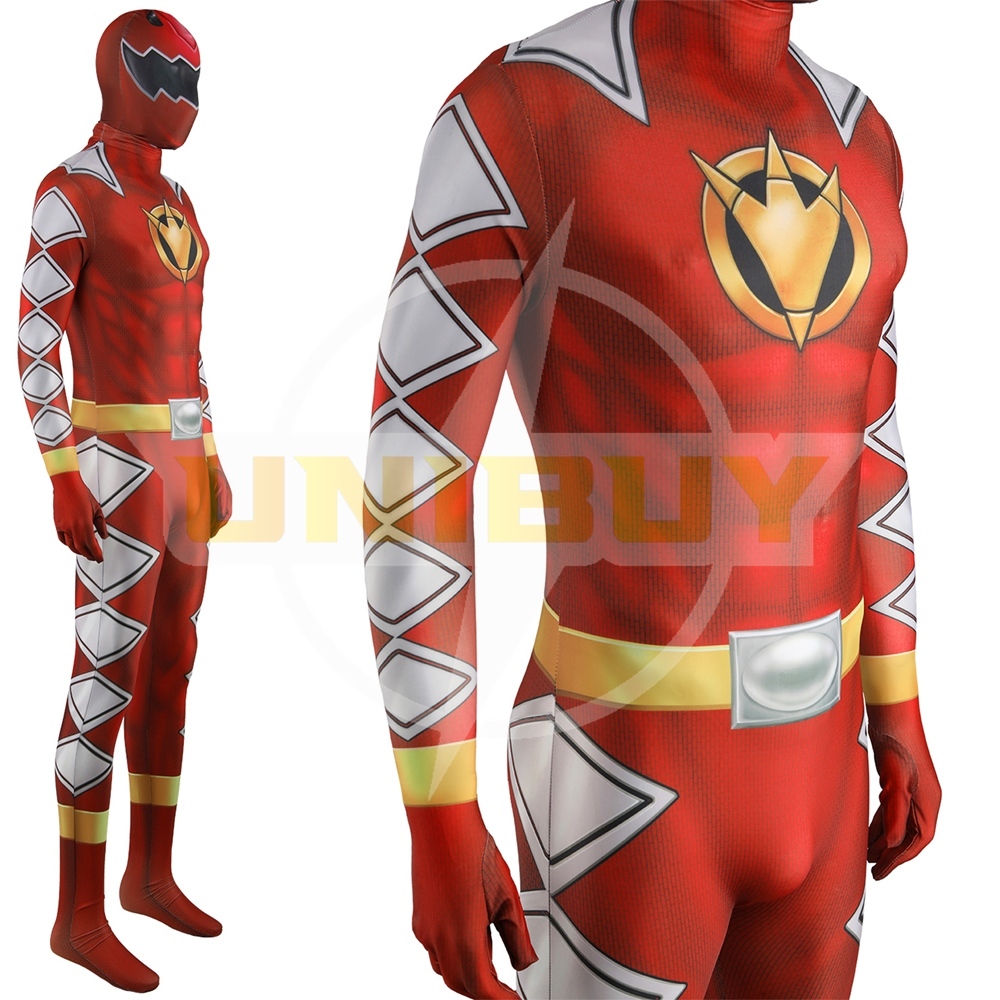 Power Rangers Dino Thunder	Red Ranger Bodysuit For Kids Adult Unibuy