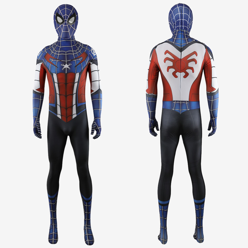 Captain America Spider Man Costume Cosplay Suit Bodysuit For Men Kids Unibuy