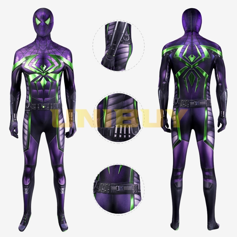  Marvel's Spider-Man Miles Morales Purple Reign Suit Costume Cosplay Unibuy