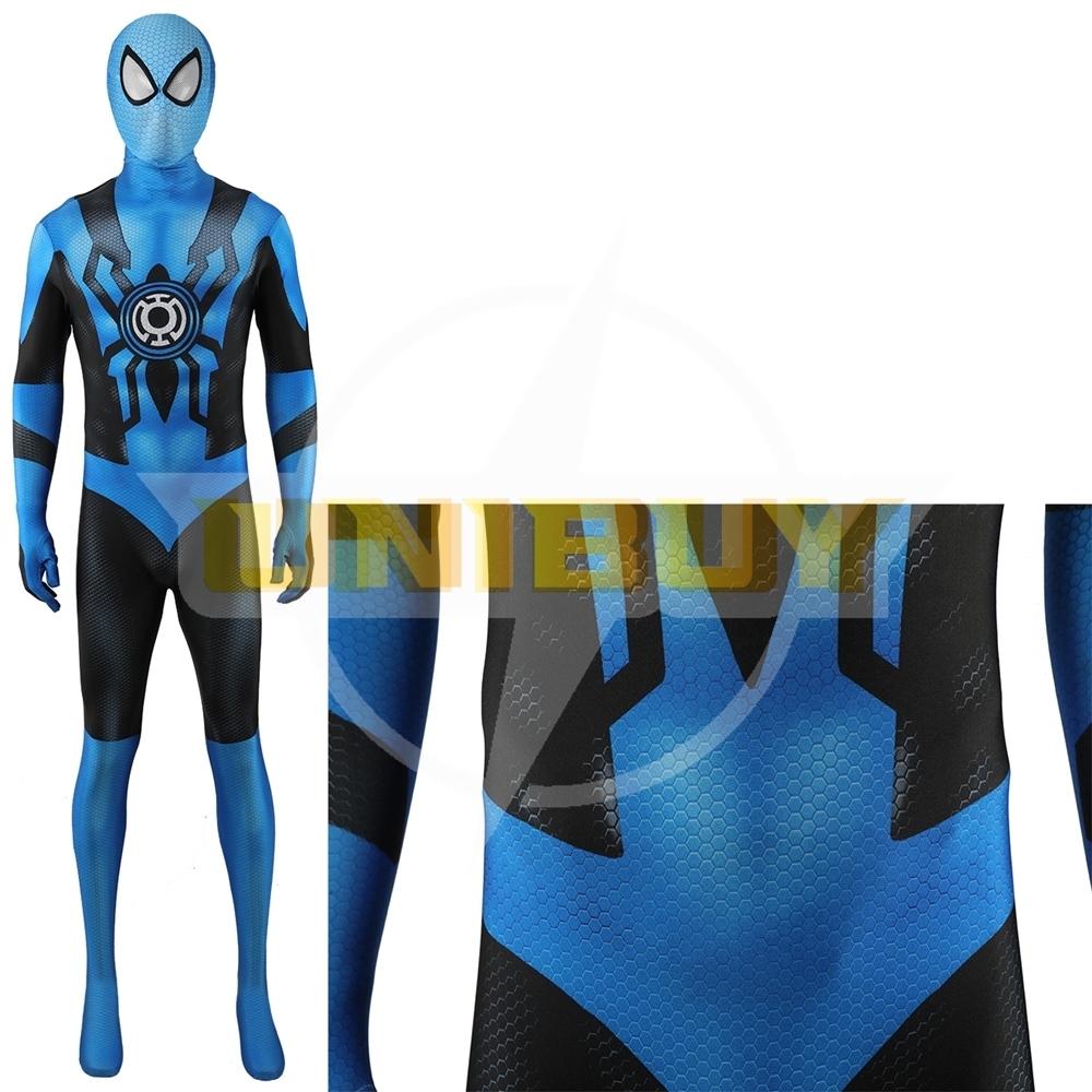 Blue Lantern Corps Spider man Bodysuit Costume Cosplay For Adult Kids Unibuy
