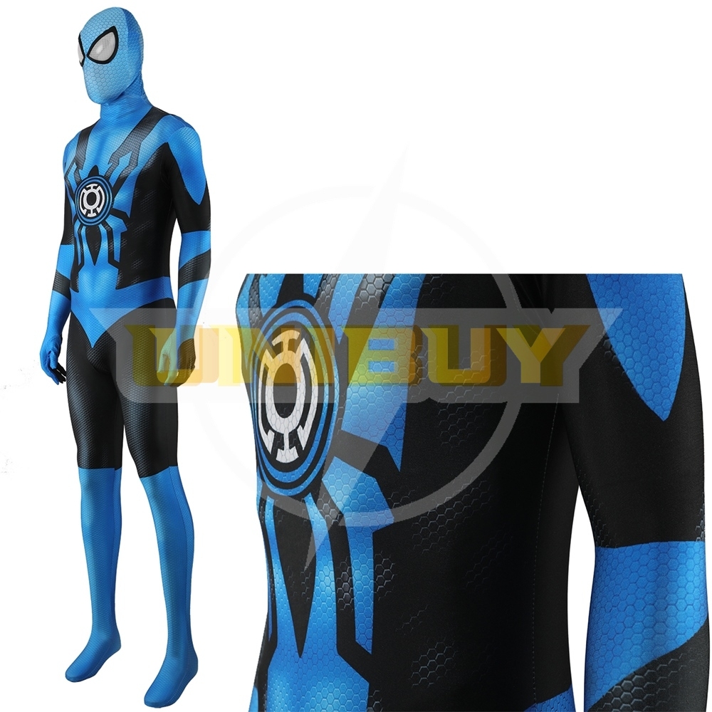 Blue Lantern Corps Spider man Bodysuit Costume Cosplay For Adult Kids Unibuy