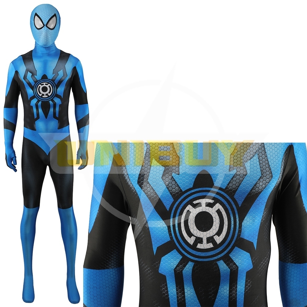 Blue Lantern Corps Spider man Bodysuit Costume Cosplay For Adult Kids Unibuy