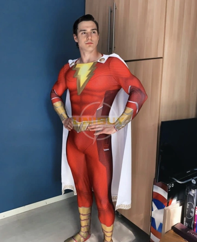 Shazam Fury of the Gods Costume Cosplay Bodysuit Billy Batson Ver 1 Unibuy