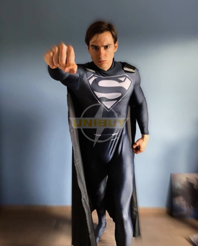 Superman Costume Cosplay Black Suit Clark Kent Crisis on Infinite Earths Unibuy