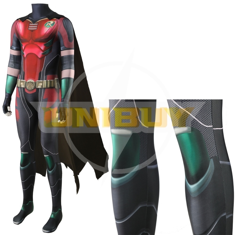 Titans Robin Bodysuit Costume Cosplay with Cloak For Kids Adult Unibuy