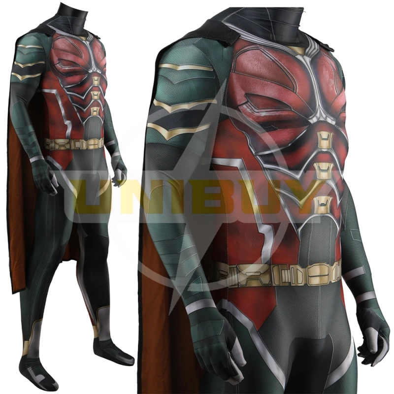 Titans Robin Bodysuit Costume Cosplay with Cloak For Men Kids Unibuy