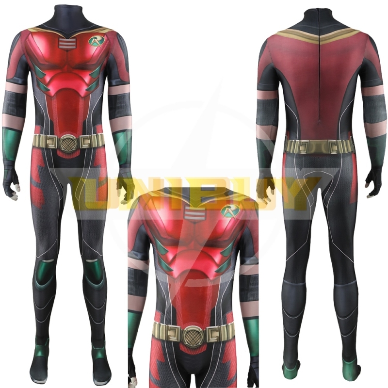 Titans Robin Bodysuit Costume Cosplay with Cloak For Kids Adult Unibuy