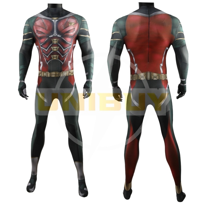 Titans Robin Bodysuit Costume Cosplay with Cloak For Men Kids Unibuy