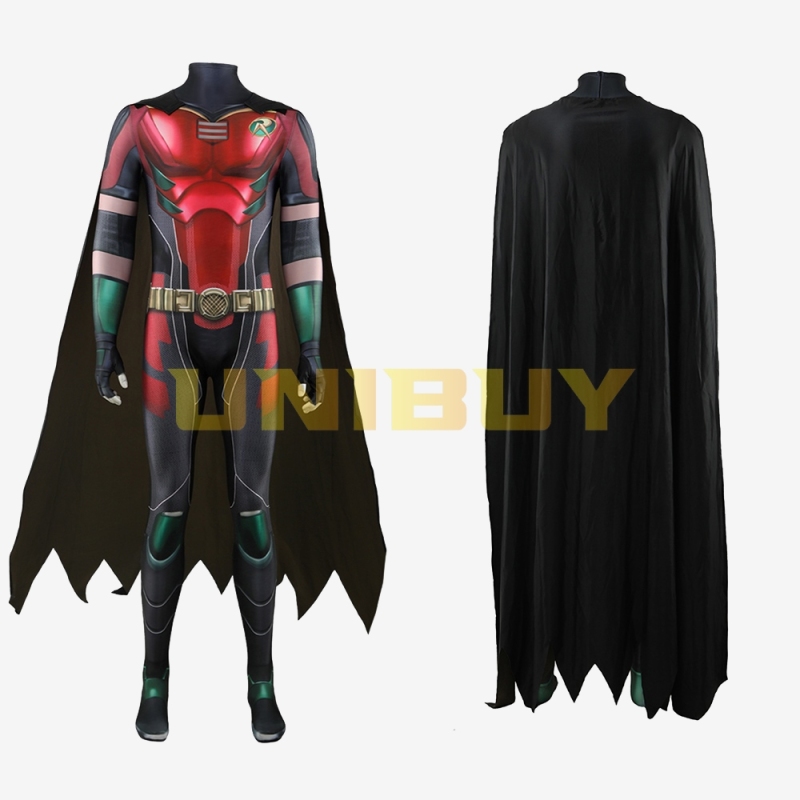 Titans Robin Bodysuit Costume Cosplay with Cloak For Kids Adult Unibuy