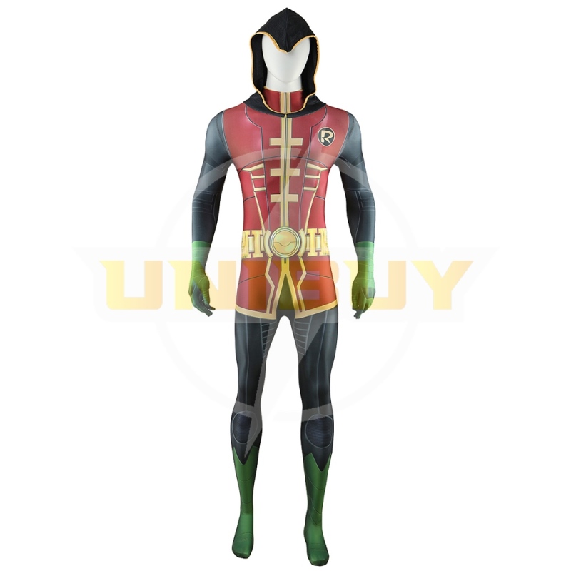 Robin Bodysuit Costume Cosplay with Cloak For Kids Adult Unibuy