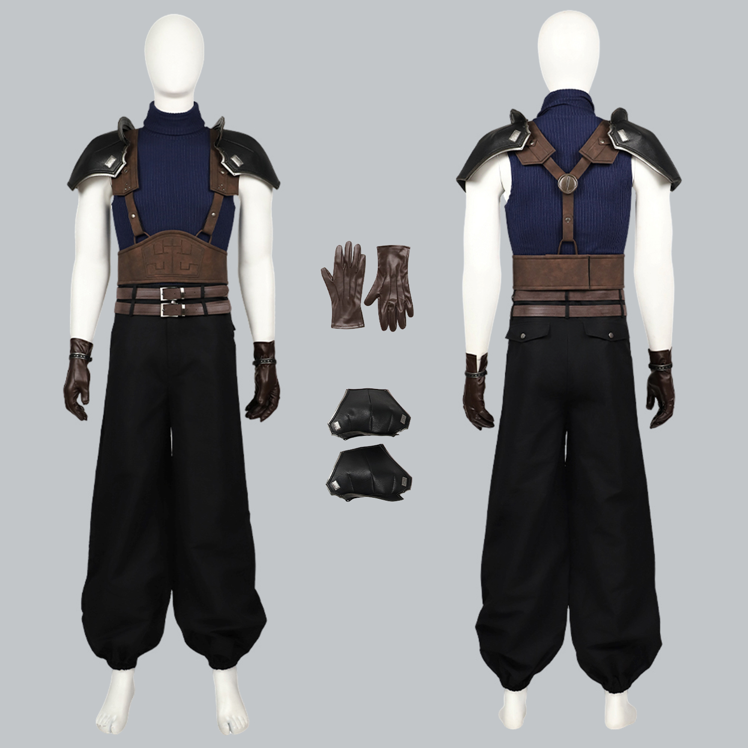 Final Fantasy VII Zack Fair Costume Cosplay Suit Blue Ver. Unibuyplus
