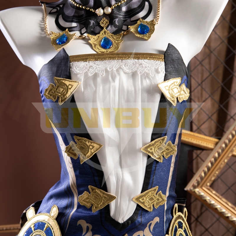 Genshin Impact Navia Costume Cosplay Suit with Hat Unibuy