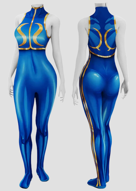 Street Fighter II Chun-Li Suit Cosplay Costume For Kids Adult Unibuy