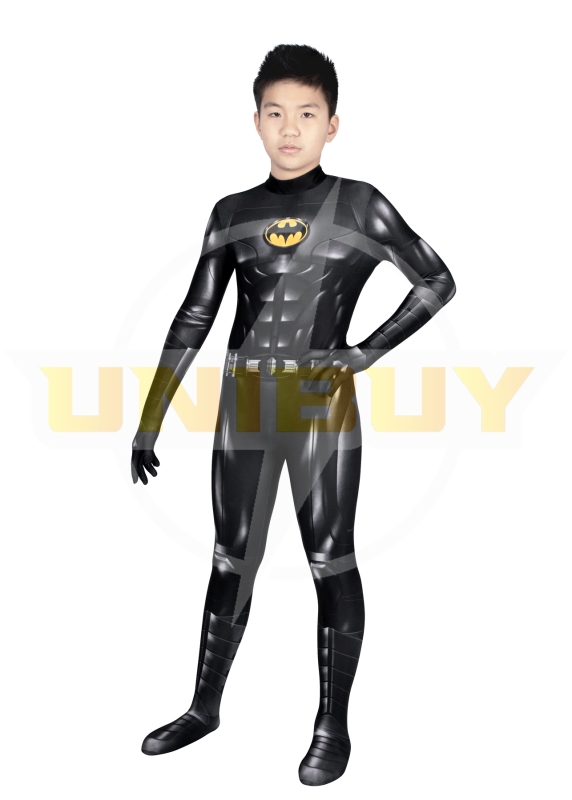 The Flash Batman Kids Costume Cosplay Suit with Cloak Unibuy