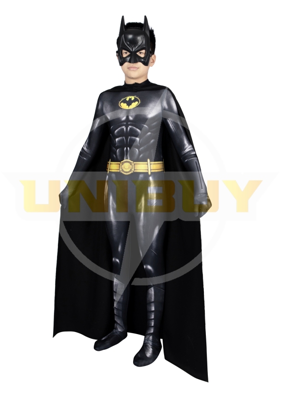 The Flash Batman Costume Cosplay Suit Kids with Cloak Unibuy