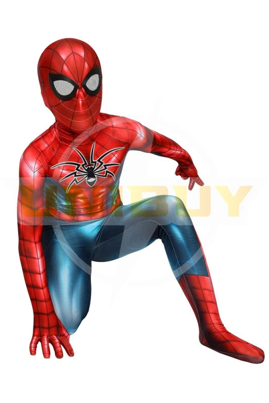 Spider-Man PS4 Kids Costume Cosplay Suit Peter Parker Bodysuit Unibuy