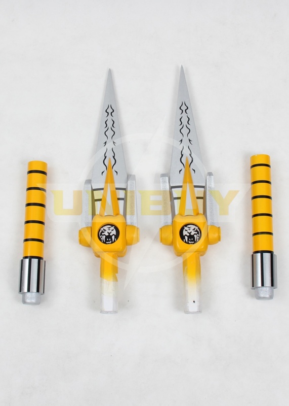 Power Rangers Yellow Ranger Boy Swords Prop 2PCS Cosplay Unibuy