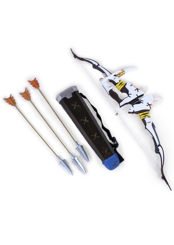 Overwatch OW Shimada Hanzo Okami	Bow Arrow Quiver Set Cosplay Prop Unibuy