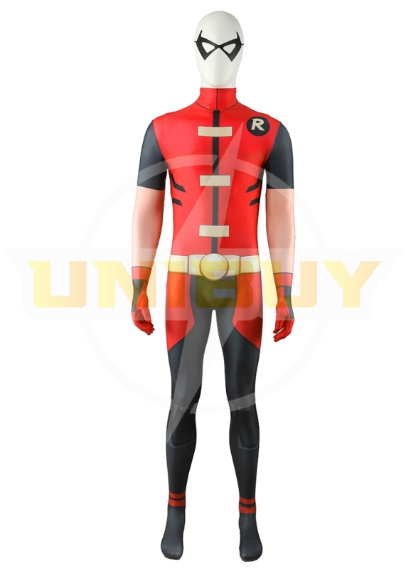 Teen Titans Robin Bodysuit Costume Cosplay with Cloak For Kids Adult Unibuyplus