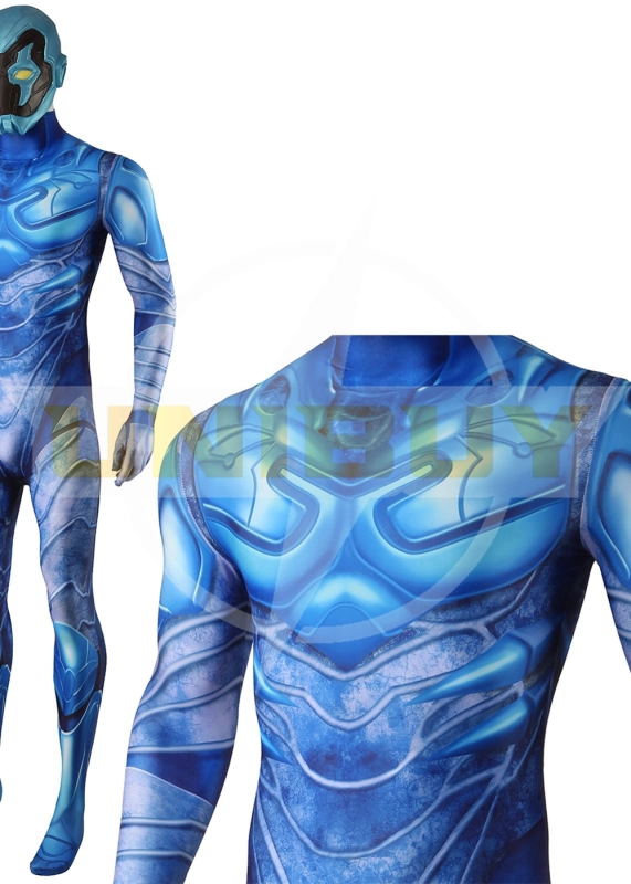 Blue Beetle Costume Cosplay Suit Bodysuit For Men Kids Unibuyplus