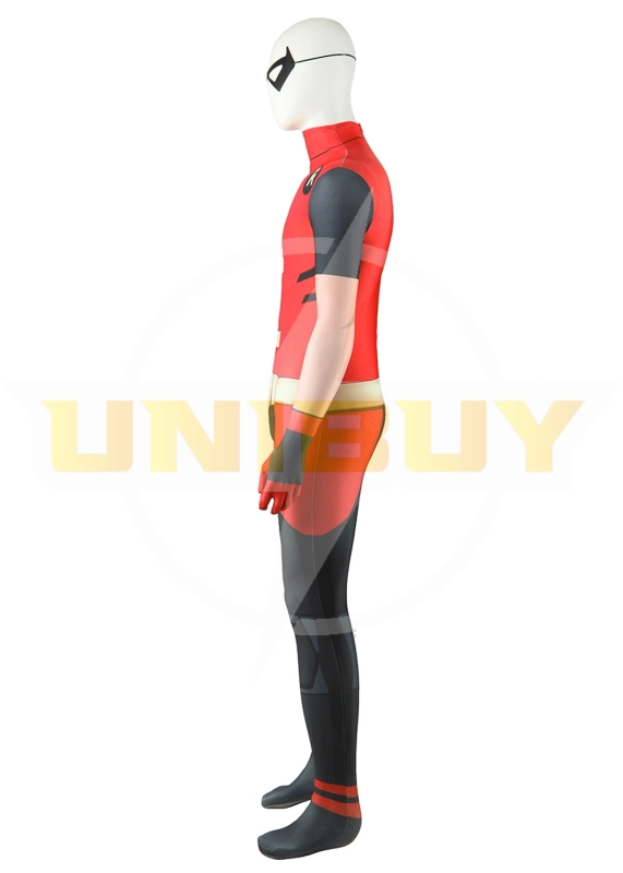 Teen Titans Robin Bodysuit Costume Cosplay with Cloak For Kids Adult Unibuyplus