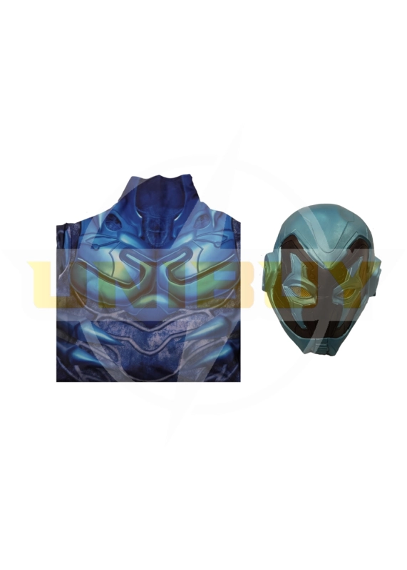 Blue Beetle Costume Cosplay Suit Bodysuit For Men Kids Unibuyplus