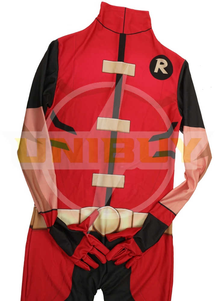 Teen Titans Robin Bodysuit Costume Cosplay with Cloak For Kids Adult Unibuyplus