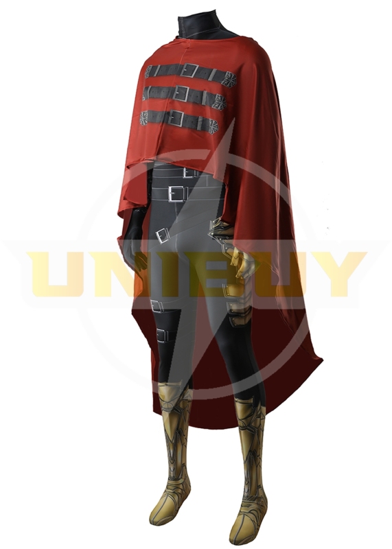 Final Fantasy 7 Vincent Valentine Bodysuit Cosplay Costume Suit with Cloak For Kids Adult Unibuyplus