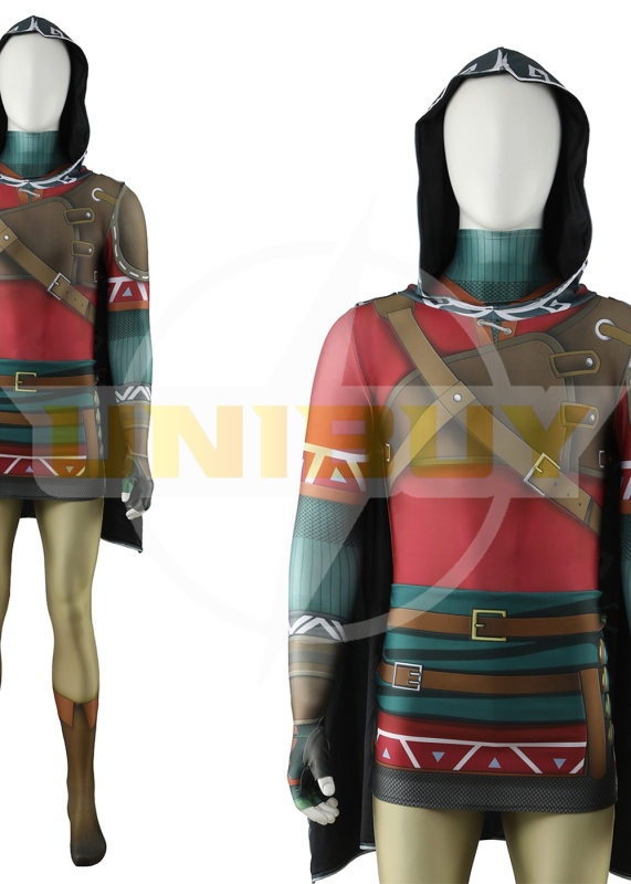 The Legend of Zelda Link Bodysuit Cosplay Costume Suit with Cloak For Kids Adult Tears of the Kingdom Unibuyplus