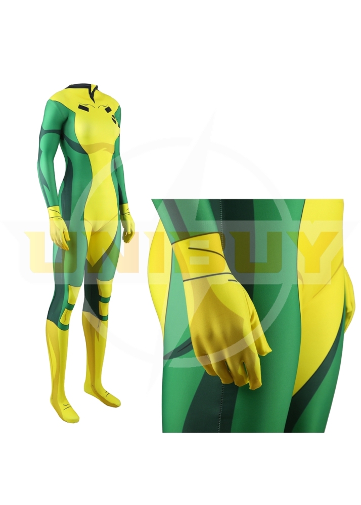 X-Men 97 Rogue Costume Cosplay Suit Anna Marie Bodysuit For Kids Adult Unibuyplus