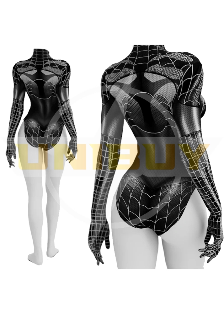 Spider-Man Female Costume Cosplay Black Suit Summer Ver. For Kids Adult Unibuyplus