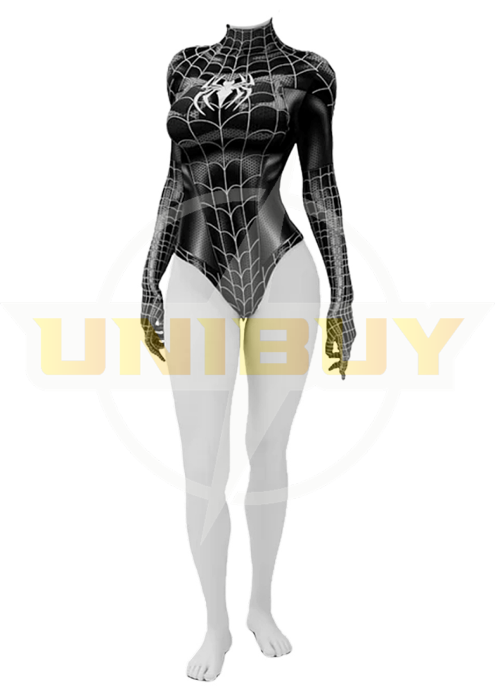 Spider-Man Female Costume Cosplay Black Suit Summer Ver. For Kids Adult Unibuyplus