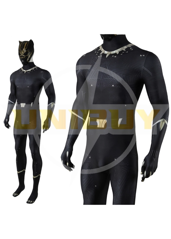 Black Panther Costume Cosplay Suit Bodysuit Marvel 1943 Rise of Hydra For Men Kids Unibuyplus