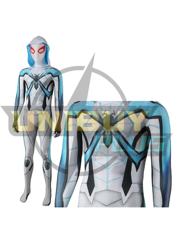 Marvel's Spider-man 2 Miles Morales Bodysuit Costume Cosplay Blue For Adult Kids Unibuyplus