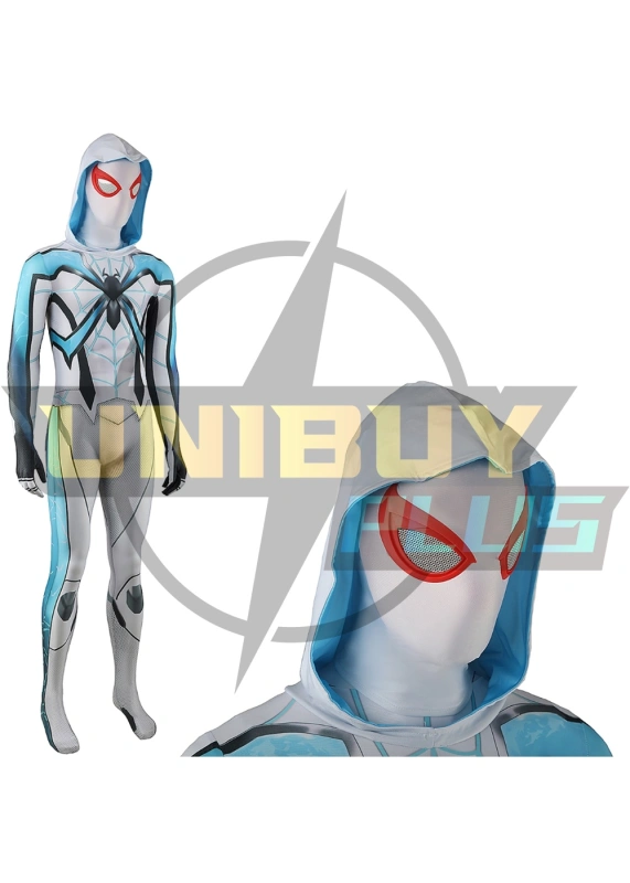 Marvel's Spider-man 2 Miles Morales Bodysuit Costume Cosplay Blue For Adult Kids Unibuyplus