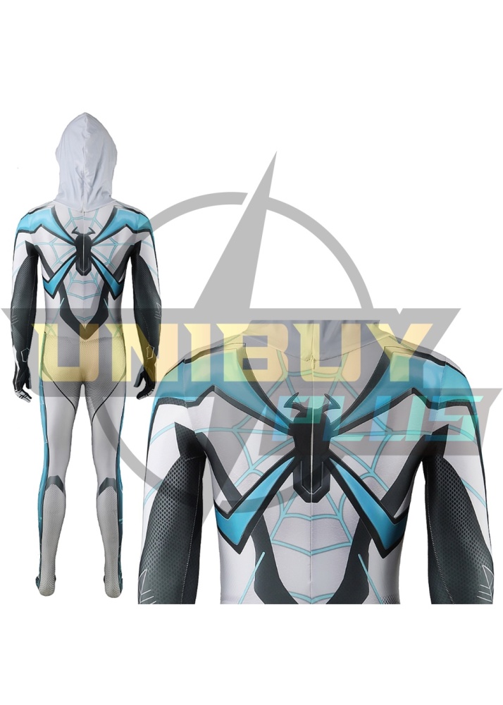 Marvel's Spider-man 2 Miles Morales Bodysuit Costume Cosplay Blue For Adult Kids Unibuyplus