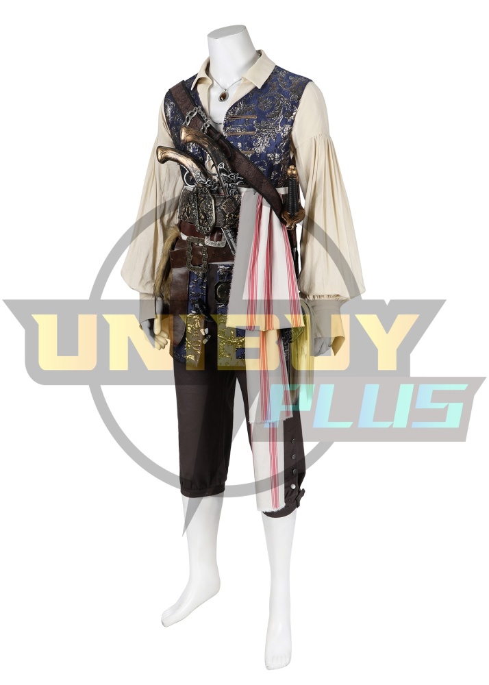 Jack Sparrow Costume Cosplay Suit Pirates of the Caribbean Coat Unibuyplus