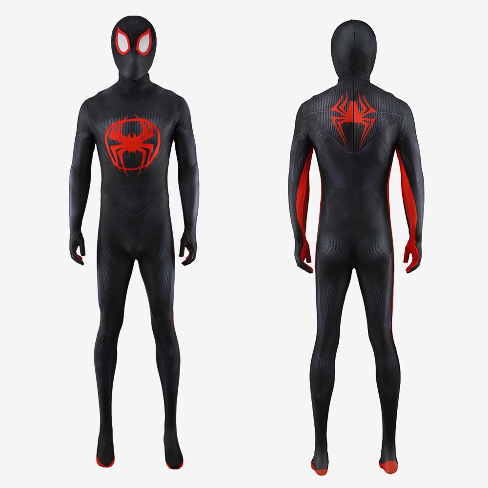 Spider-Man Across the Spider-Verse Miles Morales Suit Costume Cosplay Bodysuit For Men Kids Unibuy
