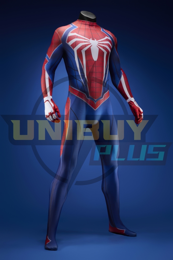 Spider Man PS4 Costume Cosplay Suit Bodysuit Peter Parker For Men Kids Unibuyplus