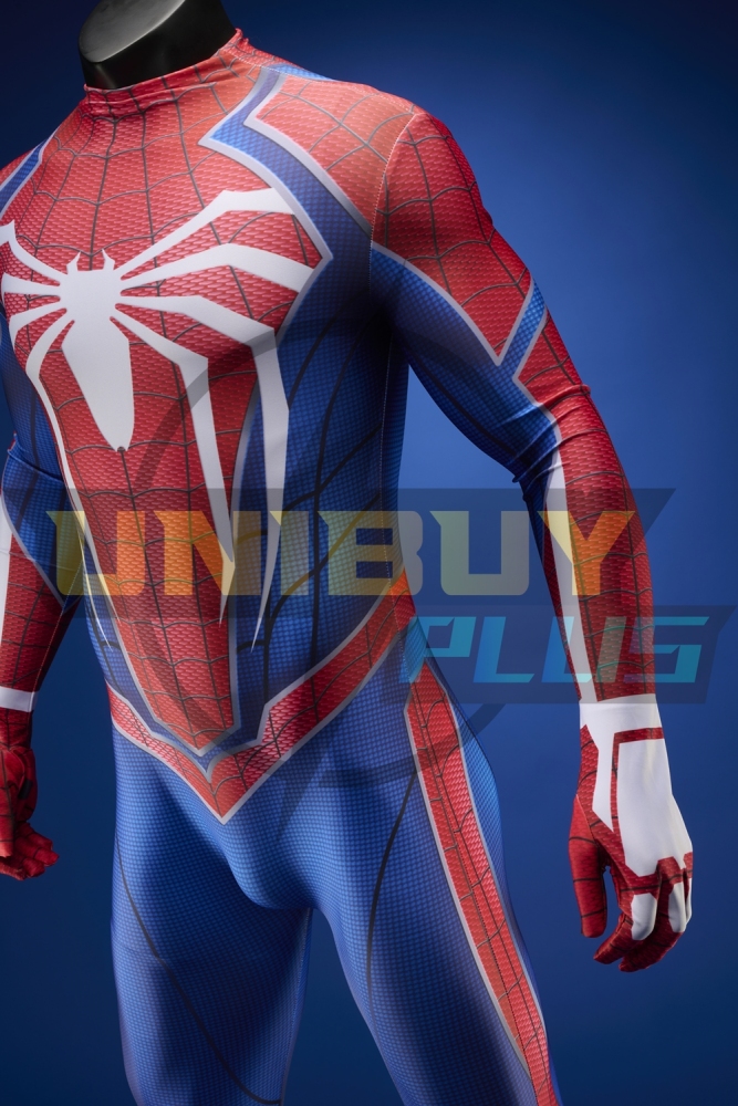 Spider Man PS4 Costume Cosplay Suit Bodysuit Peter Parker For Men Kids Unibuyplus