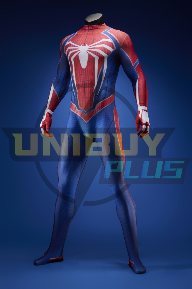 Spider Man PS4 Costume Cosplay Suit Bodysuit Peter Parker For Men Kids Unibuyplus