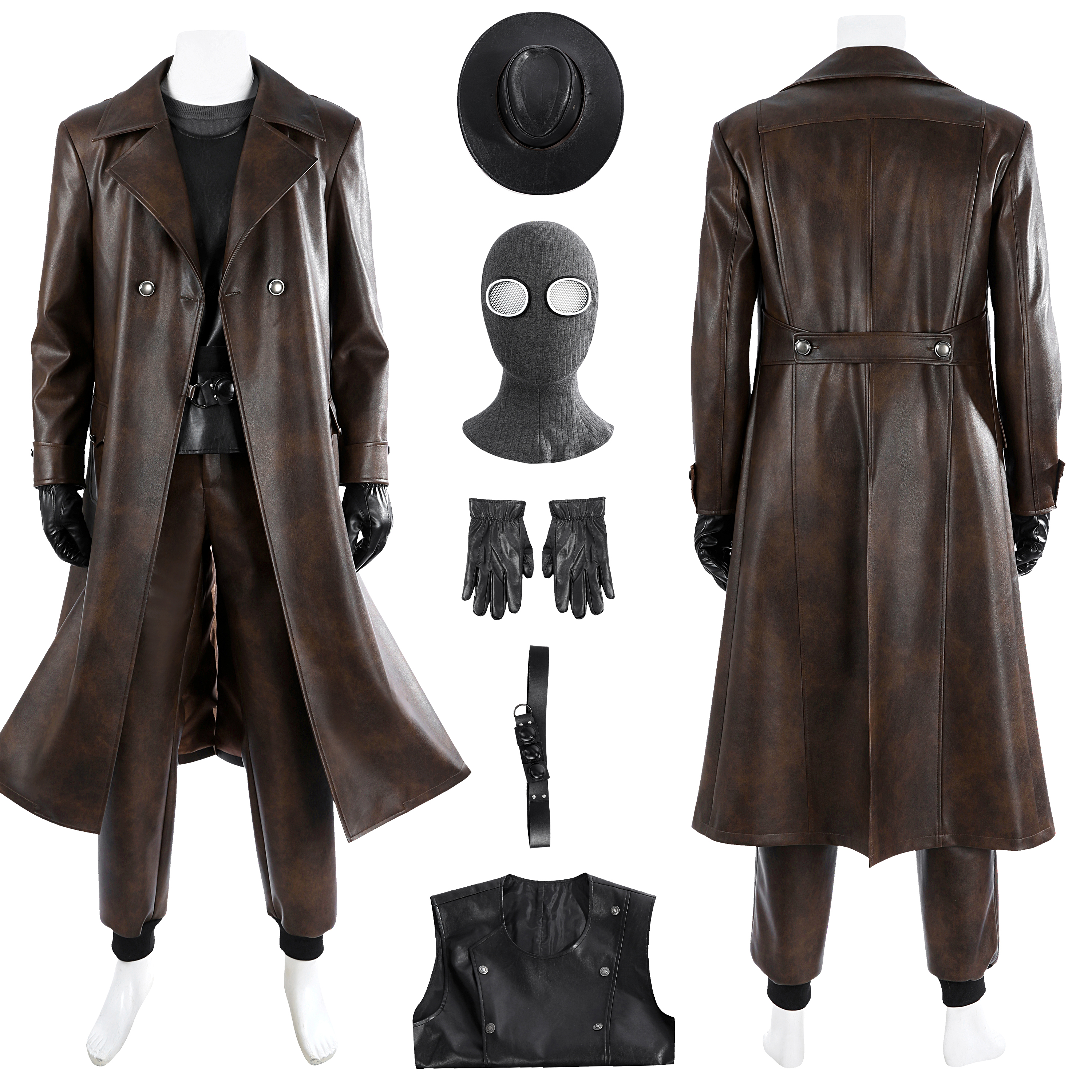 Spider Noir Cosplay Costume Suit Spider-Man Noir Unibuyplus