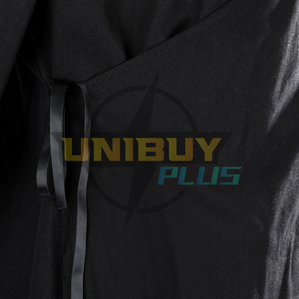 Black Myth Wukong Cosplay Costume Ebongold Silk Robe Suit Unibuyplus