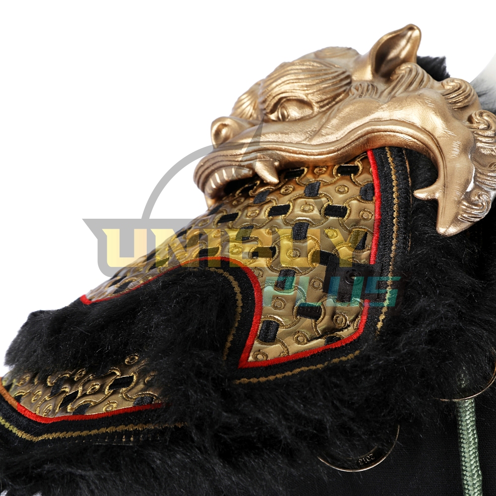 Black Myth Wukong Cosplay Costume Ebongold Silk Robe Suit Unibuyplus