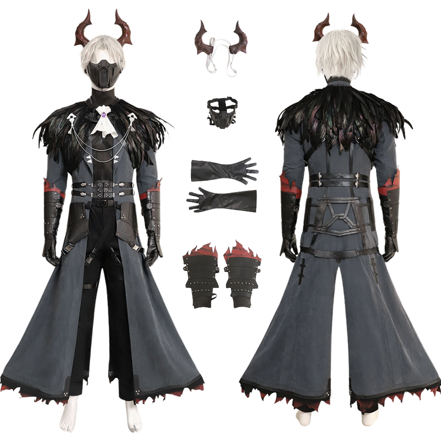 Sephiroth Costume Cosplay Suit Final Fantasy VII Headwear Ver. Unibuyplus