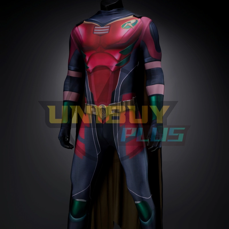 Titans Robin Bodysuit Costume Cosplay with Cloak For Kids Adult Unibuy