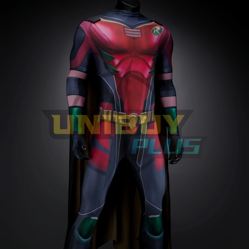 Titans Robin Bodysuit Costume Cosplay with Cloak For Kids Adult Unibuy