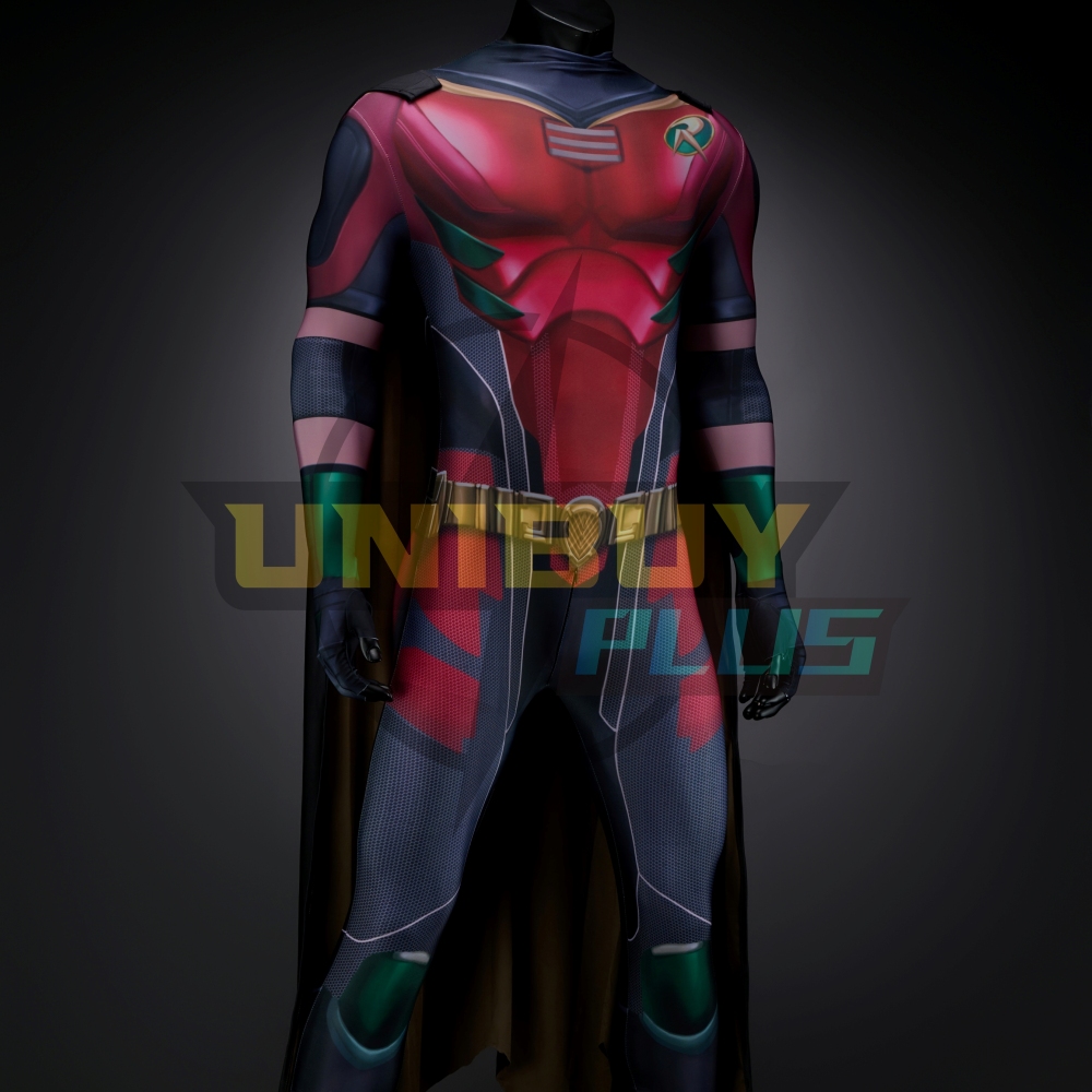 Titans Robin Bodysuit Costume Cosplay with Cloak For Kids Adult Unibuy