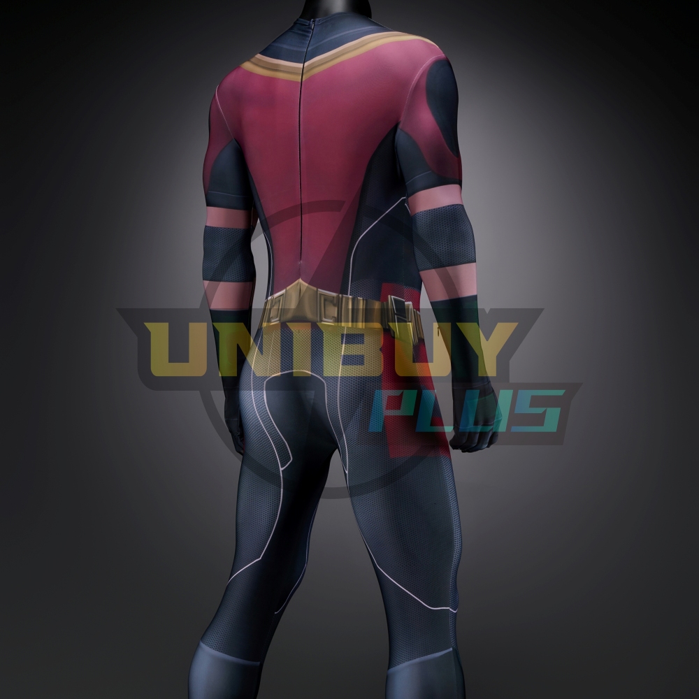 Titans Robin Bodysuit Costume Cosplay with Cloak For Kids Adult Unibuy