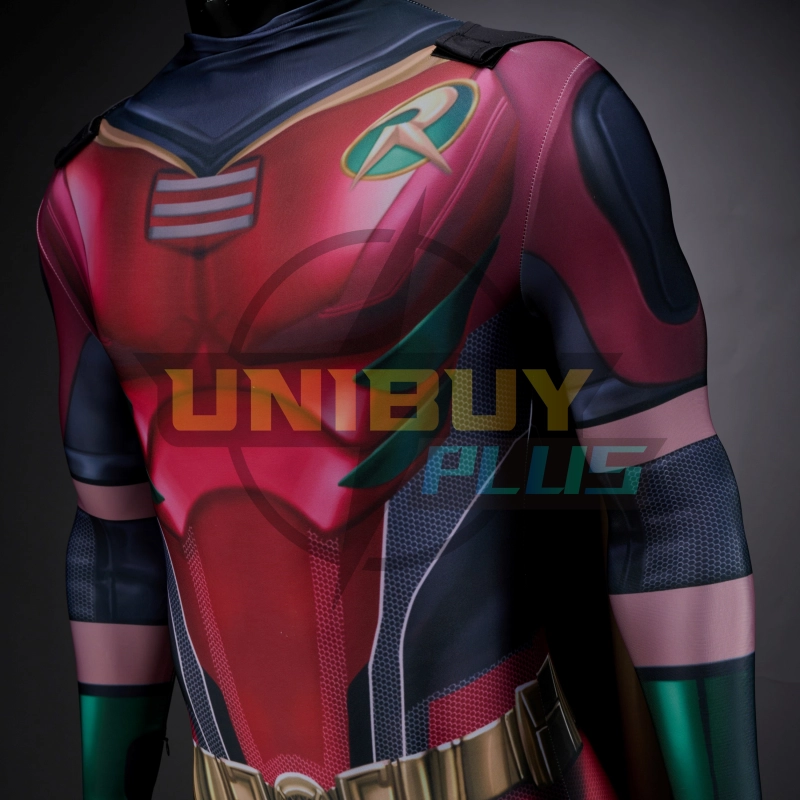 Titans Robin Bodysuit Costume Cosplay with Cloak For Kids Adult Unibuy